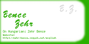 bence zehr business card